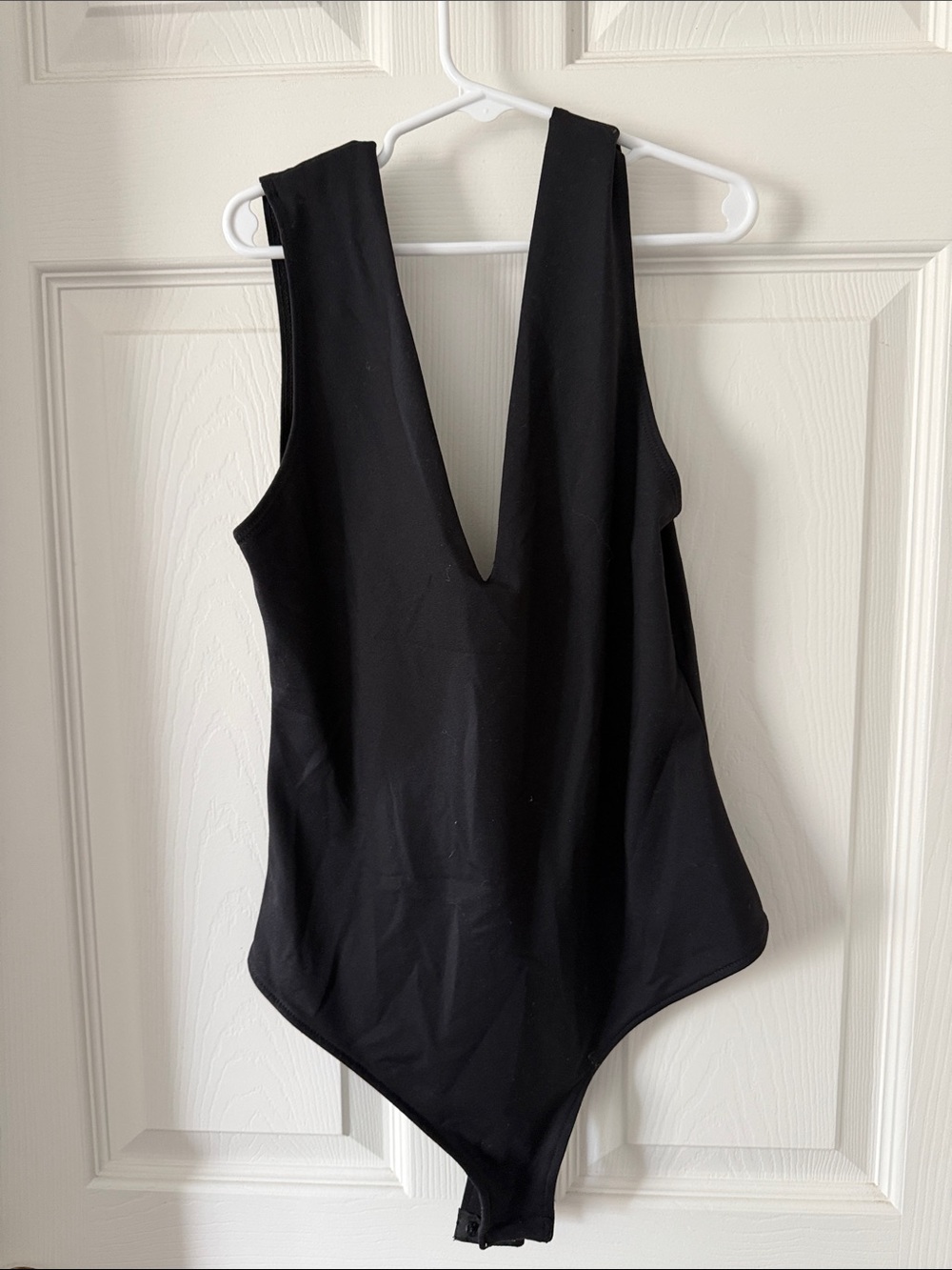 Abercrombie & Fitch Black One-Piece V-Neck Bodysuit